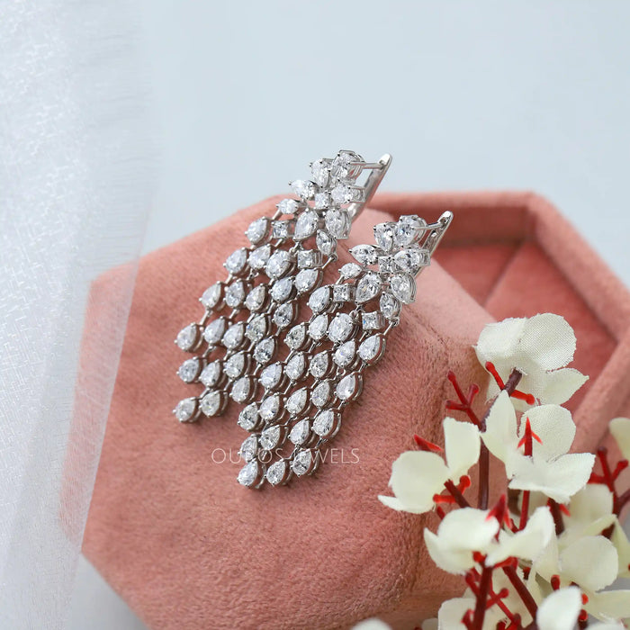 Sterling silver simulated yellow diamond chandelier earrings – Gemma Azzurro